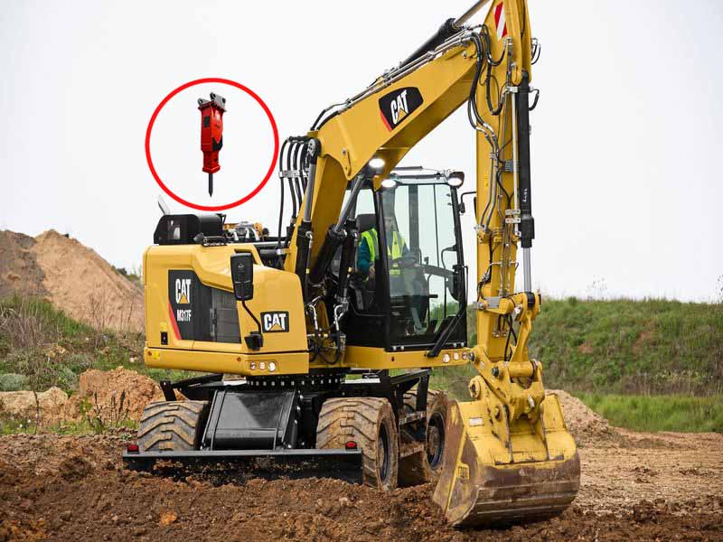 Аренда экскаватора Caterpillar M317D2 с гидромолотом
